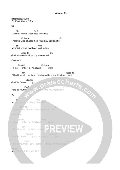 Altars Chords PDF Equippers Worship PraiseCharts