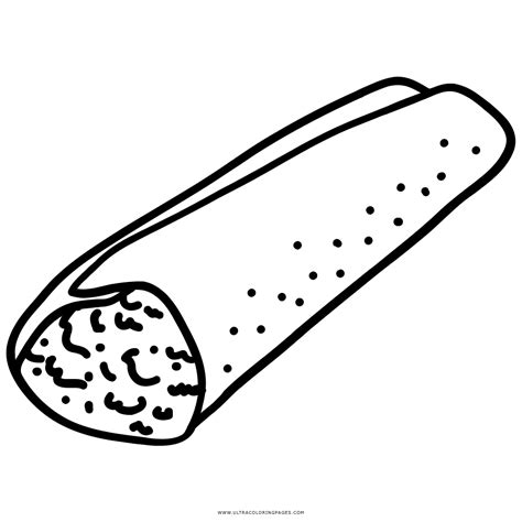 Burrito Coloring Sheet Coloring Pages