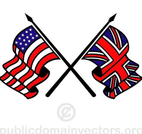 Stick Flags Of Uk And Usa Ai Eps Vector Uidownload