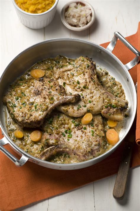 Côtes de porc à la moutarde et à l estragon