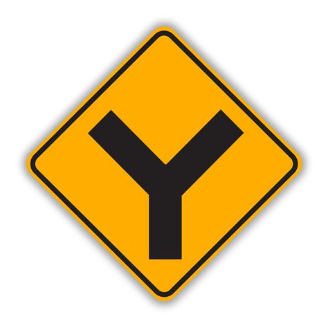 W2 5 Y Intersection Symbol Sign Intersection Warning Signs Tapco