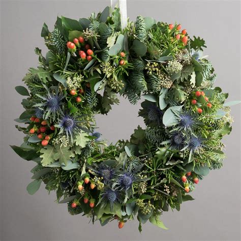 Fresh Flowers Delivered Highland Christmas Out Door Foliage Wreath