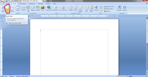 How Software Applications Works How To Insert A Blank Page At
