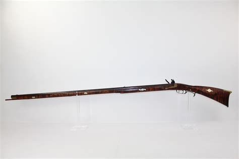 Flintlock American Long Rifle Candr Antique 011 Ancestry Guns