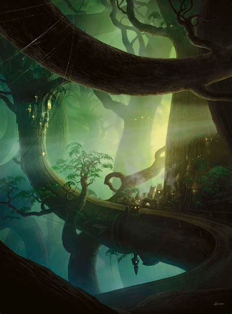 Illustration Tree Elf Painting Mypost Forest Fantasy