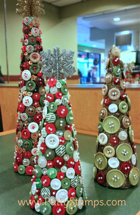 Button Christmas Trees Featuring Retired Stampin Up