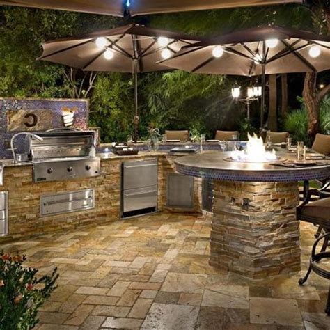 Design and Installation for Outdoor Stone Kitchen in Toms River - Toms 