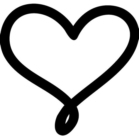 Love Hand Drawn Heart Symbol Outline Vector Svg Icon Svg Repo