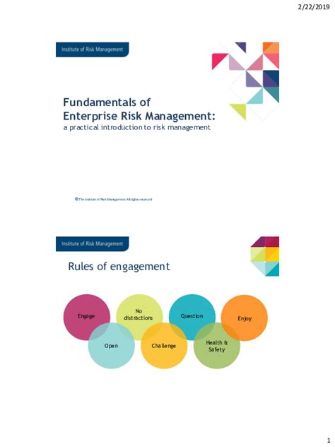 Pdf Fundamentals Of Enterprise Risk Management A Practical