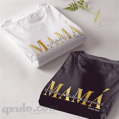 Camiseta Para Mamás Con Nombres Personalizada
