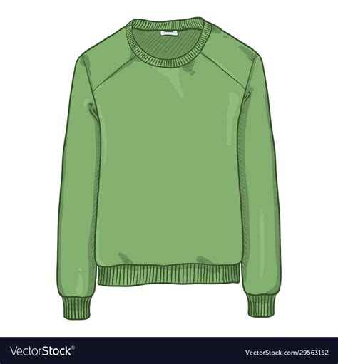 Cartoon Green Sweatshirt Royalty Free Vector Image