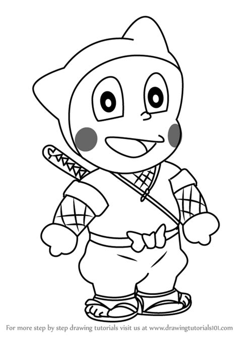 Learn How To Draw Shinzo Hattori From Ninja Hattori Ninja Hattori