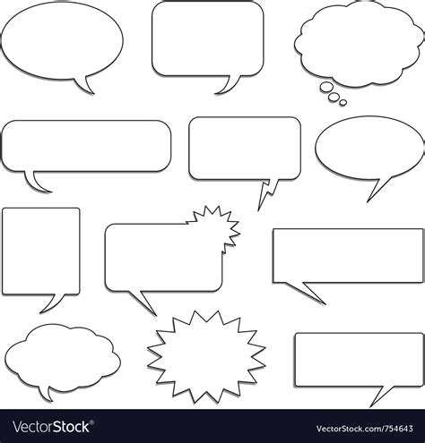 Comic Speech Bubbles Royalty Free Vector Image