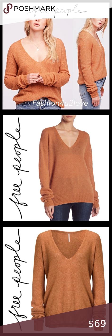 Free People Gossamer V Neck Sweater Color Terracotta In 2022 Colorful Sweaters Clothes