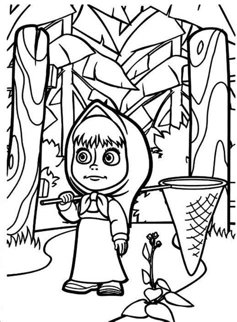 Masha And The Bear Coloring Pages Forest Coloring Pages Bear Coloring Pages Coloring Sheets