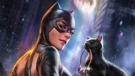 1920x1080 Catwoman With Cat Laptop Full Hd 1080p Hd 4k Wallpapers