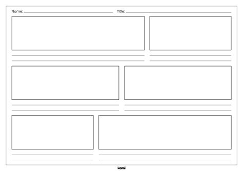 Comic Strip Story Board For Teachers Perfect For Grades 10th 11th