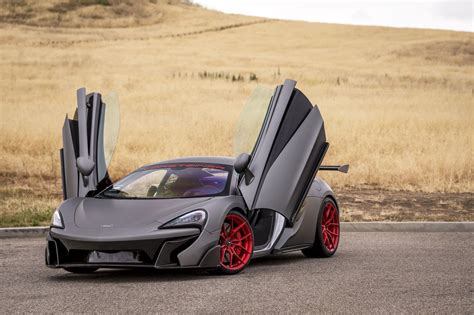 Interesting Color Combination Gray Matte Mclaren 570s On Red