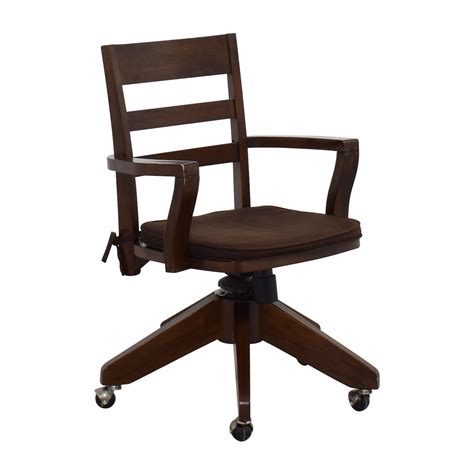 66% OFF - Pottery Barn Pottery Barn Wooden Swivel Desk Chair / Chairs