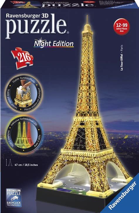 Découvre La Tour Eiffel La Nuit En Assemblant Les Pièces De Ce Puzzle