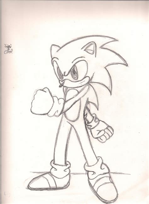 Sonic Drawing By Luigi2cool On Deviantart