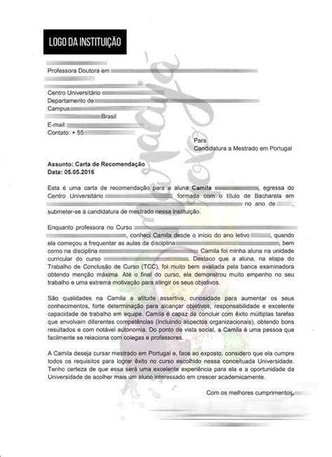 Exemplo Carta Recomendação 2 Maracujaroxo Maracujá Roxo
