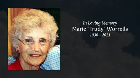 Marie Trudy Worrells Tribute Video