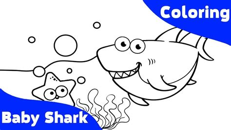Coloring Pages Kids Coloring Sheet Baby Shark Printables