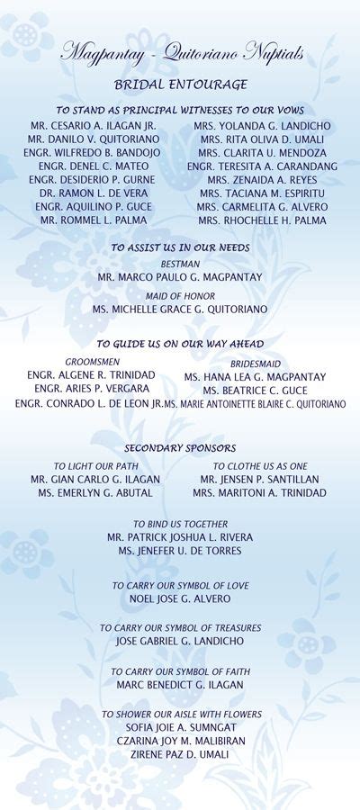 It has a lot of members but the bride and groom may have a hard time choosing. Bridal Entourage List | Wedding invitation list, Bridal ...