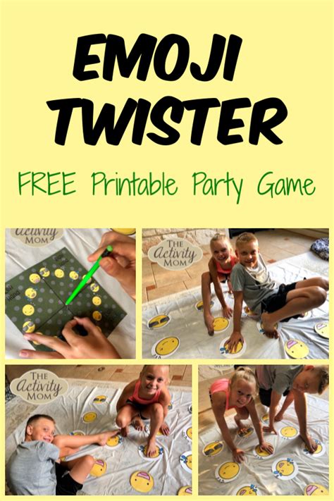 Emoji Twister Party Game The Activity Mom Party Activities Kids