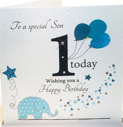 Large 1st Birthday Card Son 1st Birthday Card For Son 1st Birthday