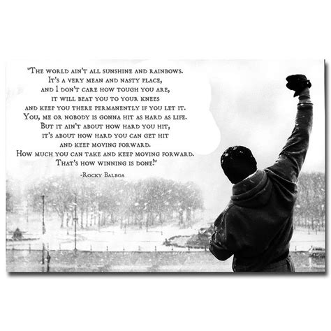 Maybe you would like to learn more about one of these? ROCKY BALBOA Motivational Quotes Art Silk Fabric Poster Canvas Print 13x20 24x36 inches Movie ...