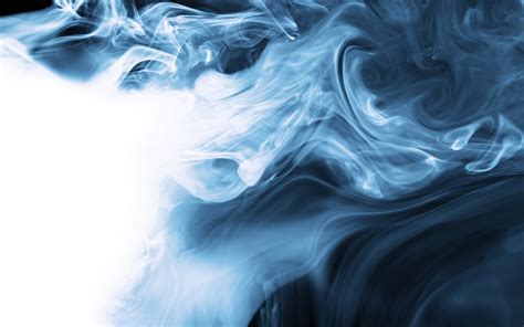 Download White And Blue Abstract Smoke Hd Wallpaper