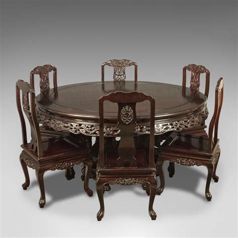 Antiques Atlas Oriental Rosewood Dining Table And Set Of 6 Chairs