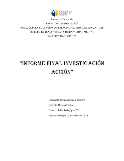 Calaméo Informe Final Investigacion Accion