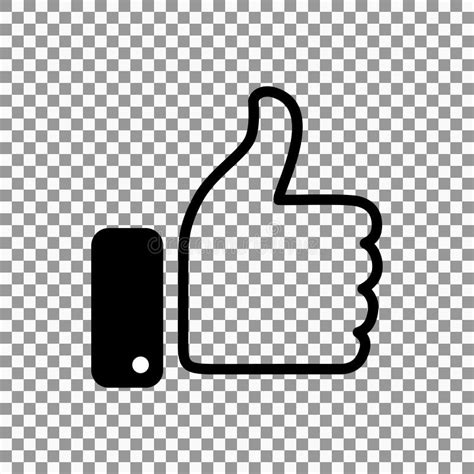 Thumb Up Symbol Finger Up Icon Vector Illustration Editorial Stock