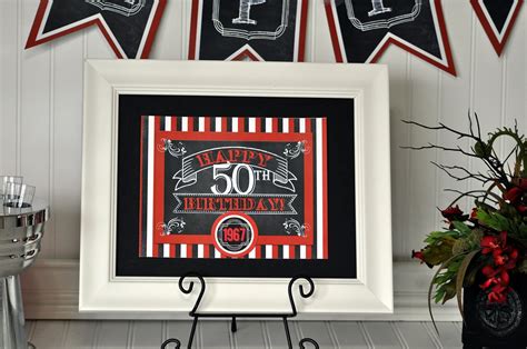50th Birthday Welcome Sign 50th Birthday Decoration 50th