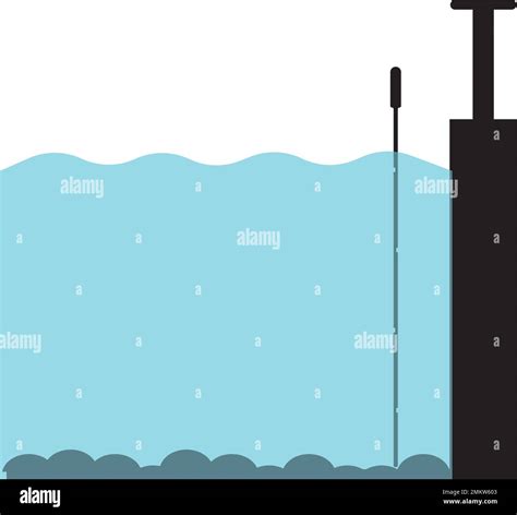 Water Depth Icon Measure The Depth Of Shallow Waters Vector Art