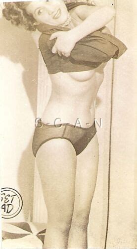 Original Vintage S S Semi Nude Sepia Rp Pulls Off Shirt Sheer Panties Ebay