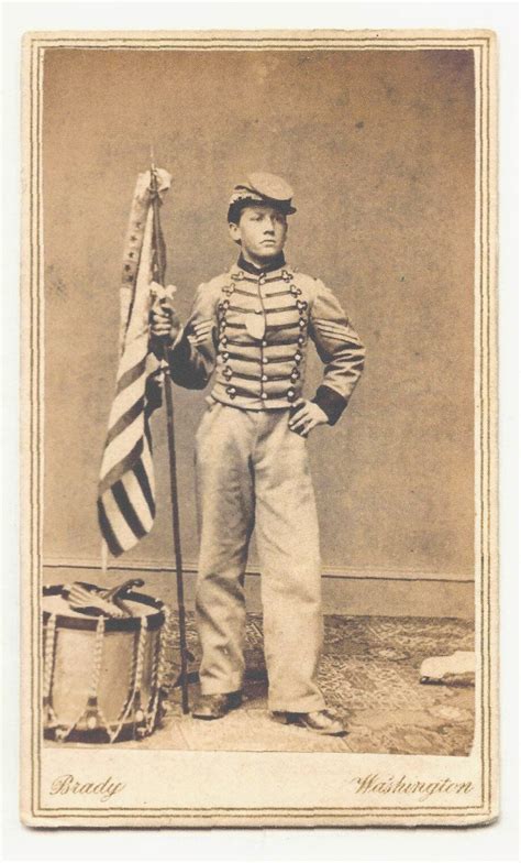 Civil War Union Drummer Boy Cdv Photo M Brady Reprint Civil War War