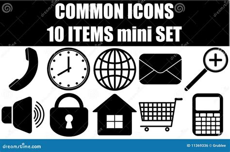 Common Icons Royalty Free Stock Image Image 11369336