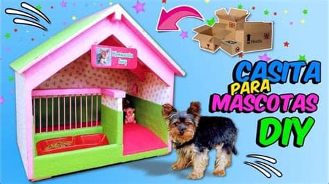 ¿tienes un perro como mascota? DIY MANUALIDADES CON CARTÓN CASITA PARA MASCOTAS | Cama de ...
