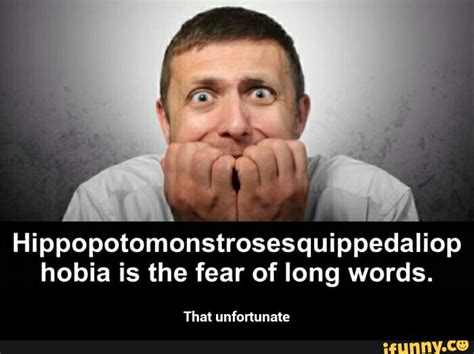 Hippopotomonstrosesquippedaliophobia Is The Fear Of Long Words The