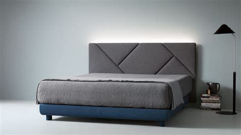 Double Bed Contemporary Fabric Upholstered Opus By Sandi Renco