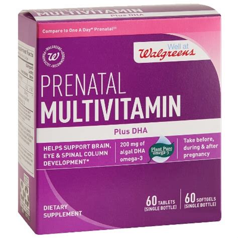 Walgreens Prenatal Multivitamin Plus Dha Tablets 60 Ct Kroger