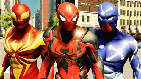 The Amazing Spider Man 2 All Dlc Suits And Showcasing With Gameplay