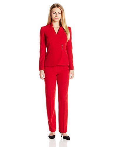 Tahari By Arthur S Levine Womens Petite Size Crepe Pant Suit With