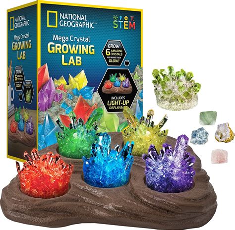 National Geographic Mega Crystal Growing Lab Grow 6 Vibrant Crystals