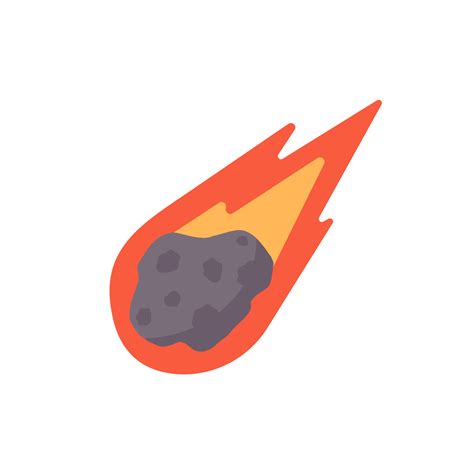 Comet Cartoon The Meteorite Fell To The Earth And Sparked 14606471 Png