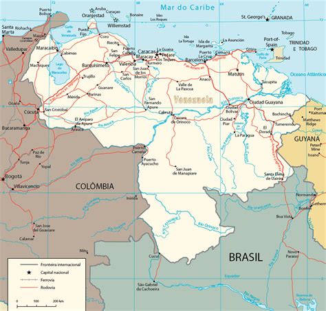 A Gran Escala Mapa Politico De Venezuela Con Carreteras Y Ciudades Images